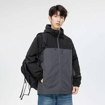 2023 Мужская куртка, Корейские модные куртки для мужской одежды, осенне-зимнее пальто с длинным рукавом, Повседневная домашняя одежда, топы больших размеров