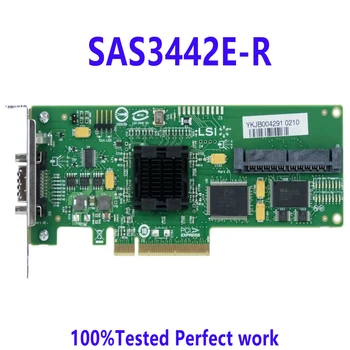 LSI Logic SAS3442E-R 4-портовый адаптер шины хоста SATA/SAS PCI-E x8 RAID-контроллер, бесплатная доставка