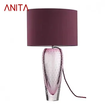 Настольная лампа ANITA Nordic Glaze Современное искусство Гостиная Спальня Кабинет Отель LED Индивидуальность Оригинальность Настольная лампа