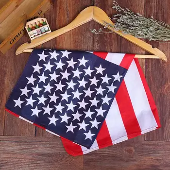 Высококачественный велосипедный платок для волос, Ультрамягкий декоративный хлопковый спортивный платок с полосками американского флага и звездным принтом