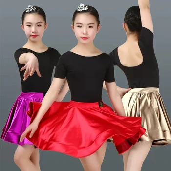 Новое платье для латиноамериканских танцев для Сальсы, Танго, Румбы для девочек, Детские платья для бальных танцев, Красная Коктейльная юбка-Русалка
