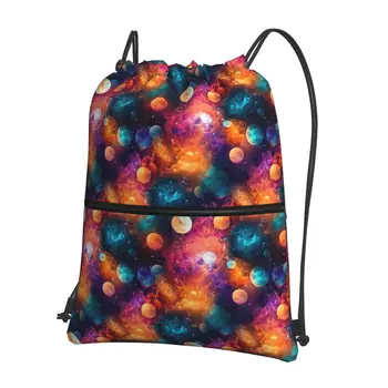 Портативные рюкзаки Nebula, сумка на шнурке, модная сумка на шнурке, карманные сумки для книг для школьников