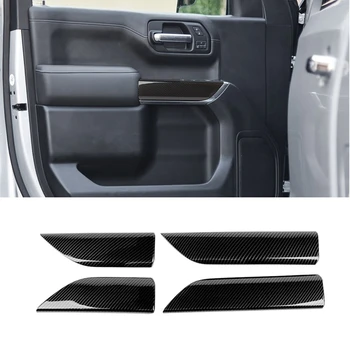 Наклейки на панель, крышка дверной ручки для Chevrolet Silverado 1500 GMC Sierra 1500 2019-2022, ABS из углеродного волокна