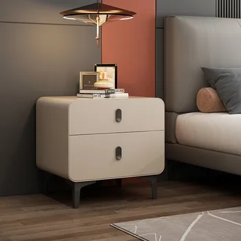 Белые Прикроватные тумбочки для спальни с мобильным оборудованием, Гостиничный угловой прикроватный столик для хранения кофе, мебель для комнаты Mesa De Cabeceira LJX30XP
