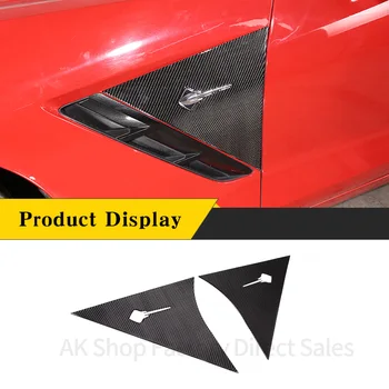 Наклейка на декоративную панель бокового крыла кузова, Аксессуары для экстерьера автомобиля из настоящего углеродного волокна для Chevrolet Corvette C7 2014-2019