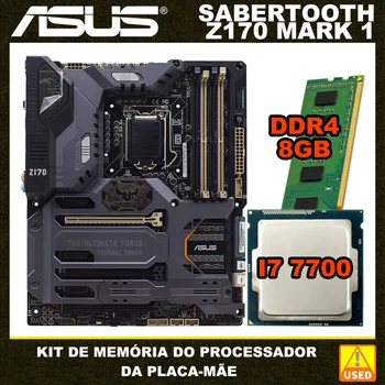Комплект материнской платы ASUS ROG SABERTOOTH Z170 MARK 1 С процессором I7 7700 И оперативной памятью DDR4 8 ГБ Intel Z170 LGA 1151 PCI-E 3.0 Для разгона ATX
