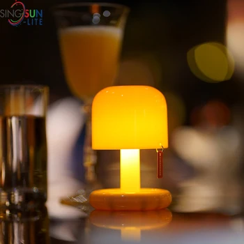 Мини настольный ночник Sunset Креативный USB перезаряжаемый светодиодный ночник в виде гриба для кофейни домашнего декора Спальни
