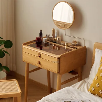 Туалетный столик в японском стиле для мебели спальни Ящик для хранения в спальне с зеркалами Туалетный столик Органайзер Стеклянный туалетный столик для макияжа