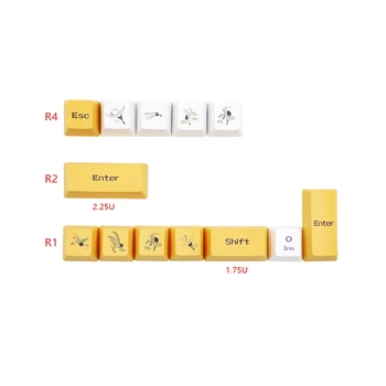 83XC OEM Keycaps Набор для сублимации красителя PBT для механической игровой клавиатуры (117)
