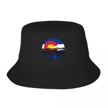 Новый флаг штата Колорадо с горами, широкополая шляпа, западные шляпы, пляжная шляпа джентльмена, кепки, мужские и женские