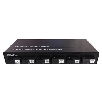 ABGZ-10/100m Fast Ethernet Switch Преобразует 20-километровый Волоконно-оптический Медиаконвертер в Однорежимный 2XRJ45 и 6XSC 3A3B