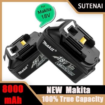 100% Оригинальный Makita 18V 8000mAh Аккумуляторные Электроинструменты Makita Литий-ионная Аккумуляторная батарея Замена LXT BL1860B BL1860 BL1850