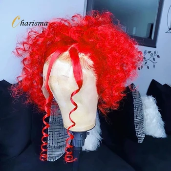 Charisma Длинный синтетический парик с глубокой волной спереди, красные синтетические парики для женщин, бесклеевые парики из теплового волокна спереди