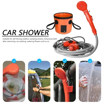 Портативный инструмент для мытья и чистки автомобильного душа DC12V Автомобильный Прикуриватель Для кемпинга на открытом воздухе Дорожная Ванна Душ Для Полива растений Ванна для домашних животных
