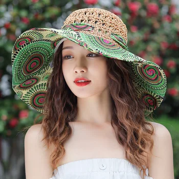 Летом 2023 года НОВЫЕ панамы с защитой от ультрафиолета, солнцезащитный козырек, Приморская пляжная шляпа, шляпы Tide, женская летняя модная соломенная шляпа, складывающаяся в ведро