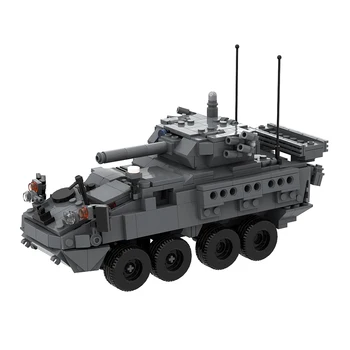 SETBRICKS MOC Scale Dragoons Военный Бронированный Танк Строительный Блок набор Боевой Машины M1296 Stryker ICVV-D Образовательная Кирпичная Игрушка
