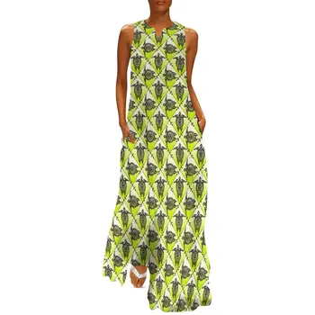 Платье с морскими черепахами, Летние Ретро-эстетические пляжные платья в стиле Бохо, женское Милое платье Макси в подарок