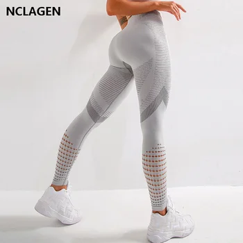 Женщин штаны для йоги фитнес спортивные леггинсы с высокой талией пуш-ап эластичный тренажерный зал бег спортивная одежда тренировки приседания энергии доказательства колготки