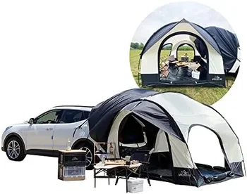 Защитите 3 + Внедорожную Палатку для Кемпинга 12x7,5 |Fit, Легкую Автомобильную Палатку для Кемпинга I Портативное Водонепроницаемое Наружное Оборудование