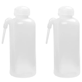 2 пластиковые бутылки для мытья объемом 500 мл, бутылка для выжимания