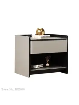 Прикроватный столик Ваби-саби из кожи черного ореха, седло, большой емкости, высококачественный простой современный шкаф с одним выдвижным ящиком