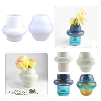 Силиконовые формы для ваз R3MC, формы для литья из эпоксидной смолы неправильной формы для изготовления ваз своими руками, формы для украшения дома, держатель для сухих цветов, Форма для бутылок