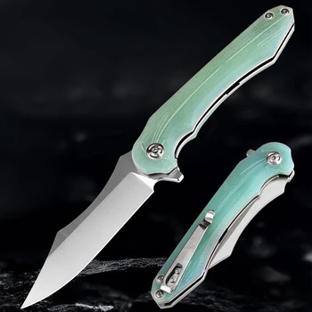 Складной карманный нож со стальным лезвием D2 и ручкой G10, EDC-нож с карманным зажимом для мужчин и женщин, острые походные ножи для выживания в кемпинге
