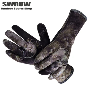 3 ММ неопреновые перчатки для дайвинга, Камуфляжные нескользящие перчатки для подводной охоты и рыбалки, защищенные от ударов, теплые перчатки для плавания и серфинга