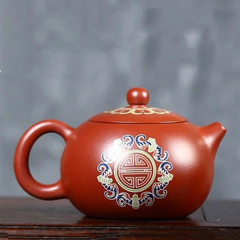 300 мл Высококачественные Исинские Чайники Из Фиолетовой Глины, Знаменитый Чайник Ручной Работы С Эмалью, Сырая Руда, Чайник Dahongpao, Китайский Чайный Набор Zisha