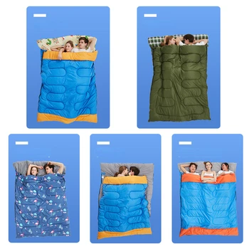 Спальные мешки для двух или трех взрослых пар, отдыхающих на природе, повышенное тепло для взрослых осенью и зимой