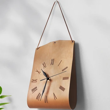 Креативные настенные часы в форме сумки из кожи в стиле модерн