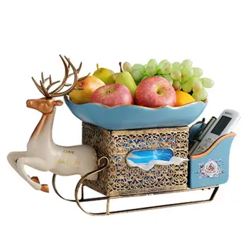 Креативная высококачественная Многофункциональная коробка для салфеток с подносом для хранения фруктов, украшения для гостиной, домашнего журнального столика, украшения