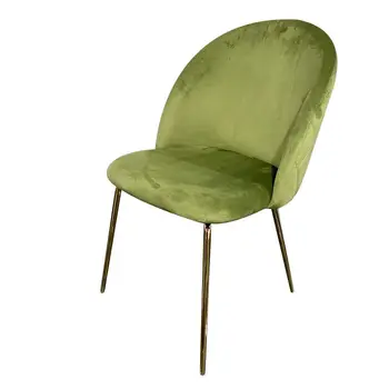 Высококачественная Высокая спинка, современная удобная ткань букле, красочный бархат, скандинавский стул, обеденные стулья цена