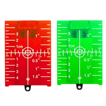 Вертикальный / Горизонтальный лазерный уровень, карточка-мишень, красная / зеленая линейная табличка расстояния луча