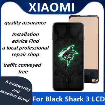 100% Тест Для Xiaomi Black Shark 3 ЖК-Дигитайзер с Сенсорным Экраном KLE-H0, KLE-A0 ЖК-дисплей Для Замены Экрана BlackShark 3