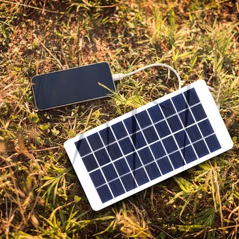 Портативное солнечное зарядное устройство Type-C мощностью 20 Вт и 5 В, Мобильная солнечная панель, источник питания, освещение двора для дверного звонка, мониторинг безопасности