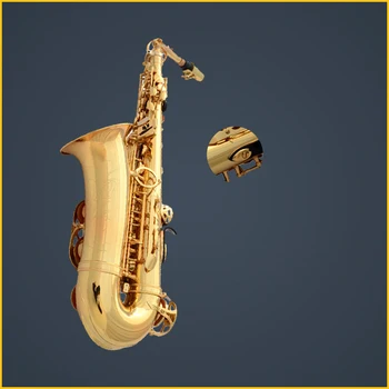 Саксофон альт ми-бемоль электрофоретический золотой саксофон SAX