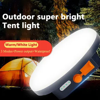 Светильник для палатки Яркий светодиодный перезаряжаемый фонарь Портативный аварийный светильник для ночного рынка Лампа для кемпинга на открытом воздухе Фонарик для дома