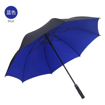 Автоматический двухслойный деловой зонт для гольфа с прямой ручкой, большой двойной мужской зонт, рекламный ветрозащитный зонт