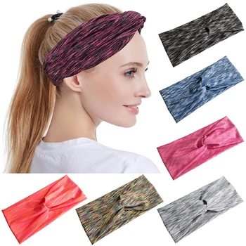 Женская крученая спортивная лента с перекрестьем, эластичные спортивные повязки на голову, повязки для йоги, головные уборы, повязка на голову, спортивные аксессуары для волос