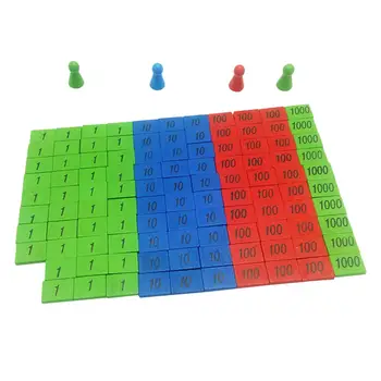 112x Многоцветный Монтессори Штамп Обучающая Игра Математические Игрушки Для Детей от 6 Лет Деревянный Инструмент Ранняя Развивающая Игрушка для Ребенка