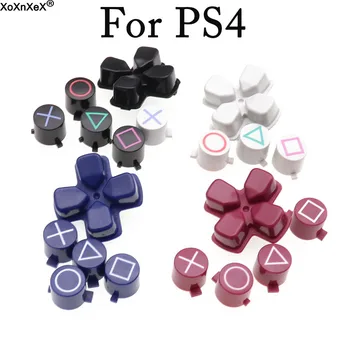 1 комплект пластиковых кнопок для ps4 ABXY Buttons Circle Square Triangle ABXY Cross Button Ремонтная деталь для контроллера PS4 Slim Pro
