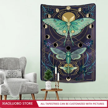 Художественная эстетика серии Tapestry Color Butterfly Ins Популярные гобелены для спальни, гостиной, кабинета, украшения стен, блокировка стен
