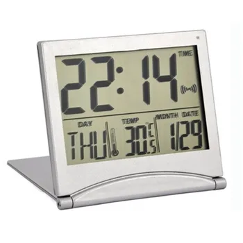 Складной ЖК-цифровой будильник, Откидывающиеся часы, настольный Настольный Вечный Календарь, Метеостанция, Настольный Температурный режим, Эктроник для дома