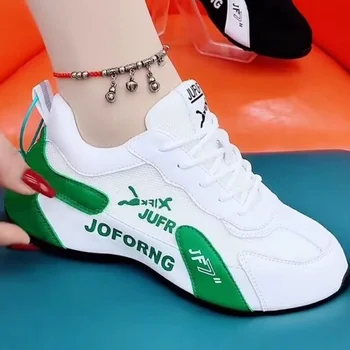 Женские повседневные кроссовки 2023, летняя новинка, дышащая спортивная обувь из сетчатого материала на шнуровке для женщин, женская обувь для ходьбы на платформе