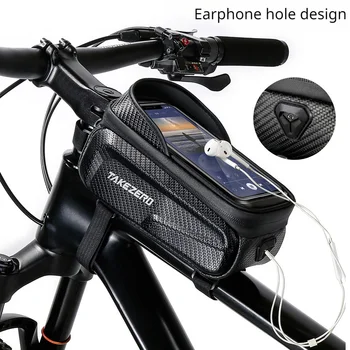 Велосипедная сумка 2023 на передней трубчатой раме, велосипедная сумка, Ударопрочный Непромокаемый чехол для телефона 6,5 дюймов, велосипедная сумка с сенсорным экраном, аксессуары для горных велосипедов