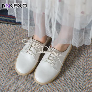 Тонкие туфли на плоской подошве в японском ретро стиле с круглым носком, Классический британский стиль, милая мягкая обувь для девочек Jk, универсальные маленькие кожаные туфли