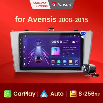 Junsun V1pro 8 + 256G AI Voice 2 din Android Авторадио для Toyota Avensis 2008-2015 Автомобильное Радио Мультимедиа GPS Трек Carplay 2din