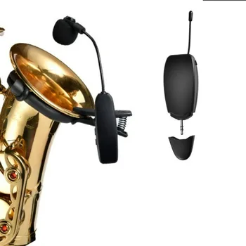 Сверхвысокочастотная беспроводная микрофонная система для саксофона, музыкальных инструментов, динамика, усилителя голоса, беспроводного приемника-передатчика для трубы