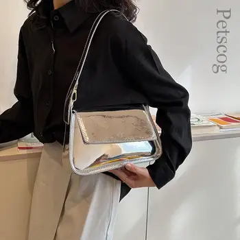 Яркие кожаные сумки через плечо для женщин класса люкс 2023 Y2k, модная сумка для подмышек с короткой ручкой, женские сумки для подмышек